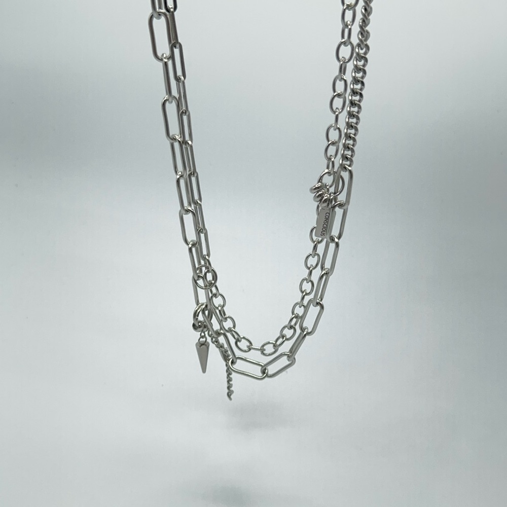Stainless steel multi-strand necklace
